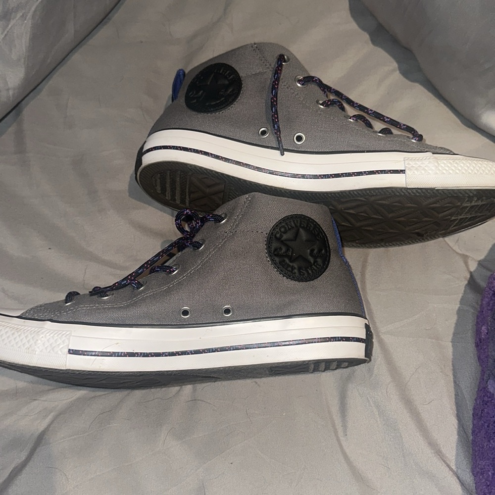 ⭐️SALE⭐️ Converse Chuck Taylor All Star Syde Street Mid Gray Size M8/W10 EUC - Picture 3 of 12